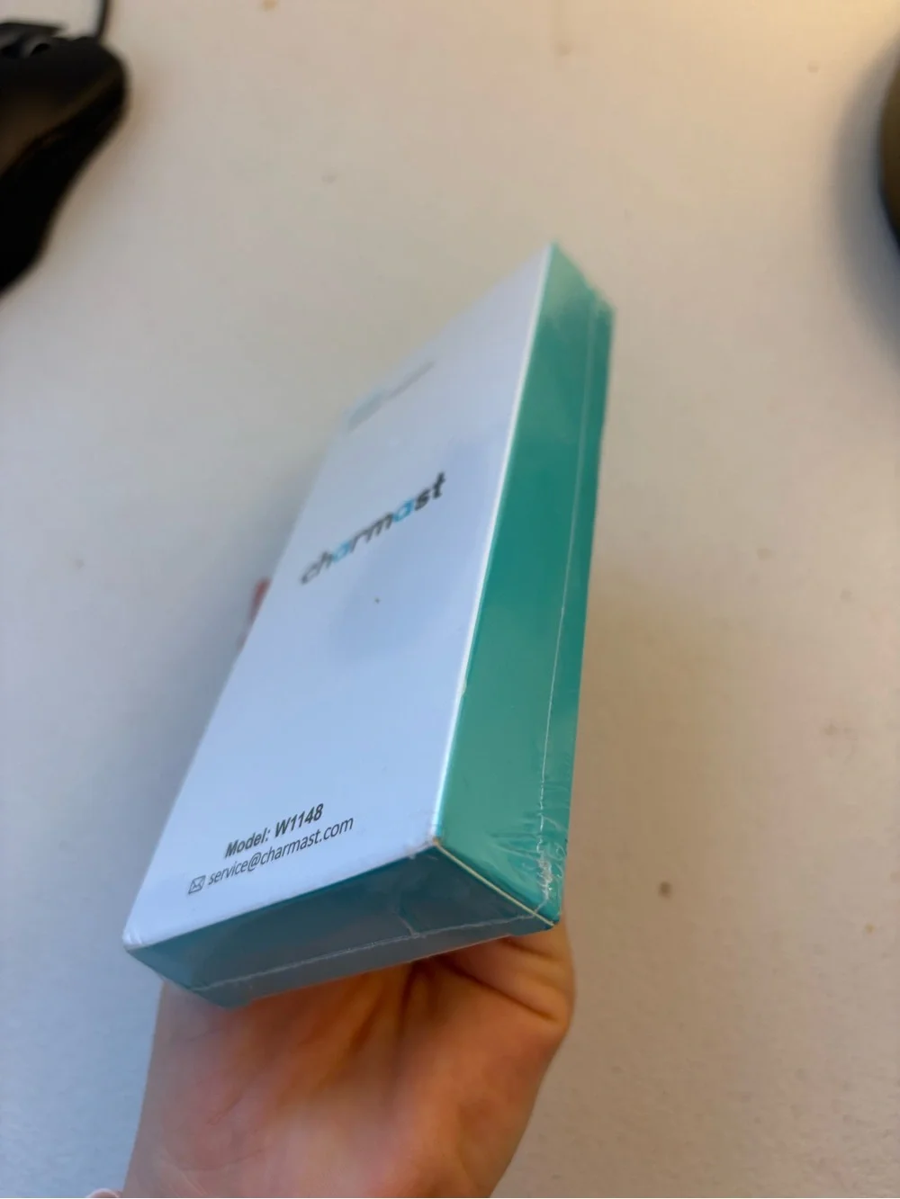 Charmast 10000mAh Portable Power Bank Charger W1148 Built-In 4 Cables Blue NIB